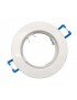 Portafaretto tondo bianco fisso da incasso cartongesso per lampadine GU10 MR16