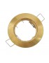 Portafaretto tondo oro spazzolato fisso da incasso cartongesso per lampadine GU10 MR16