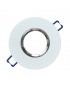 Portafaretto tondo bianco fisso controsoffitto da incasso per lampadine led GU10
