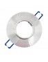 Portafaretto tondo silver argento satinato fisso da incasso cartongesso per lampadine led GU10 MR16