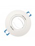 Portafaretto tondo bianco orientabile da incasso cartongesso per lampadine led GU10 MR16