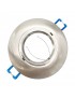 Portafaretto tondo acciaio nickel orientabile da incasso cartongesso per lampadine led GU10 MR16
