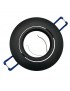 Portafaretto tondo nero orientabile da incasso cartongesso per lampadine led GU10 MR16