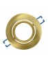Portafaretto tondo oro satinato orientabile da incasso cartongesso per lampadine led GU10 MR16