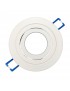 Portafaretto tondo bianco orientabile da incasso cartongesso per lampadine led GU10 con ghiera svitabile