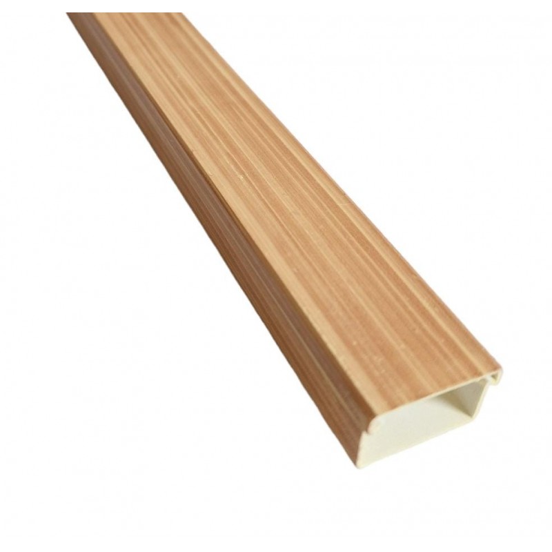 2 mt Canalina per cavi elettrica 15x10 mm in plastica passacavi legno chiaro abete coprifili a parete con copertura