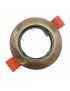 Portafaretto tondo bronzo ottone spazzolato fisso da incasso cartongesso per lampadine GU10 MR16