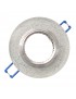 Portafaretto tondo in vetro argento fisso da incasso cartongesso per lampadine GU10 MR16