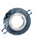 Portafaretto tondo in vetro nero fumé diamante fisso da incasso cartongesso per lampadine GU10