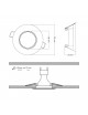 Portafaretto tondo in vetro argento specchio diamante fisso da incasso cartongesso per lampadine GU10