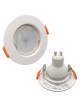 X2 Portafaretto tondo bianco fisso da incasso cartongesso per lampadine GU10 MR16 design ultraslim in pc