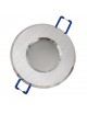 Portafaretto tondo impermeabile argento satinato da incasso cartongesso IP44 bagno per lampadine led GU10 MR16