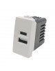 Presa USB A+C e Tipo C compatibile con Bticino Matix bianco caricatore a parete