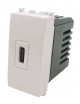 Presa USB A+C e Tipo C compatibile con Vimar Plana bianco caricatore a parete