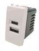 Presa USB A+C e Tipo C compatibile con Vimar Plana bianco caricatore a parete