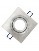 Portafaretto quadrato argento orientabile da incasso cartongesso per lampadine led GU10 con ghiera svitabile