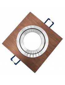 Portafaretto quadrato marrone orientabile da incasso cartongesso per lampadine led GU10 con ghiera svitabile