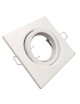 Portafaretto quadrato bianco orientabile da incasso cartongesso per lampadine led GU10