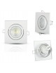 Portafaretto quadrato bianco orientabile da incasso cartongesso per lampadine led GU10