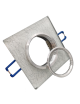 Portafaretto quadrato in vetro argento fisso da incasso cartongesso per lampadine GU10 MR16