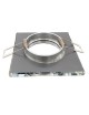 Portafaretto quadrato in vetro argento specchio fisso da incasso cartongesso per lampadine GU10 MR16