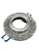 Portafaretto tondo in vetro argento specchio diamante fisso da incasso cartongesso per lampadine GU10