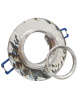 Portafaretto tondo in vetro argento specchio diamante fisso da incasso cartongesso per lampadine GU10