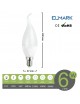 Lampadina led candela fiamma E14 6w attacco piccolo bianco basso consumo luce fredda naturale calda