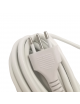 Prolunga elettrica 5 10 15 metri 2 prese bipasso 16A/10 + presa shuko con spina piatta 10A multipresa bianco