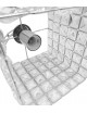Lampadario sospeso cubo con cristalli lampada luce led attacco grande E27 oro argento quadrato per camera cucina soggiorno