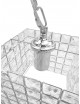 Lampadario sospeso cubo con cristalli lampada luce led attacco grande E27 oro argento quadrato per camera cucina soggiorno