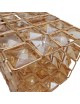 Lampadario sospeso cubo con cristalli lampada luce led attacco grande E27 oro argento quadrato per camera cucina soggiorno